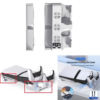 Multi-function Cooling Base Gamepad Host Stand Charging Holder for PS5 Pro/Slim
