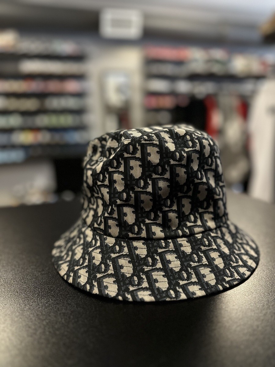Authentic Dior Reversible Teddy-D Small Brim Bucket Hat Authentic Dior Reversible Teddy-D Small Brim Bucket Hat