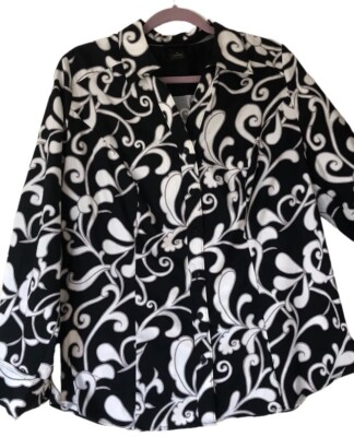 Womens Lane Bryant Button Down Top  V Neck Cotton Spandex Blend Size 16