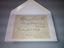 Authentic Autograph of American Composer Henry Cowell from November 3, 1945