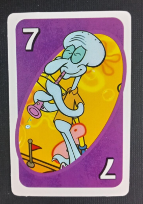 SpongeBob Squarepants Uno Card Purple Squidward #7 | eBay