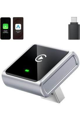 Wireless CarPlay Adapter UK, 2026 Upgraded Aluminium Frame CarPlay & Android