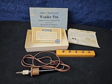 Wonder Pen Wood Burning American Wood Burning Co. Vintage Wood Leather Cork USA