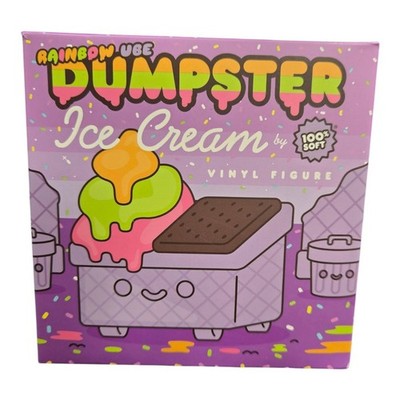 100% Soft Rainbow UBE Dumpster Ice Cream Vinyl Figure