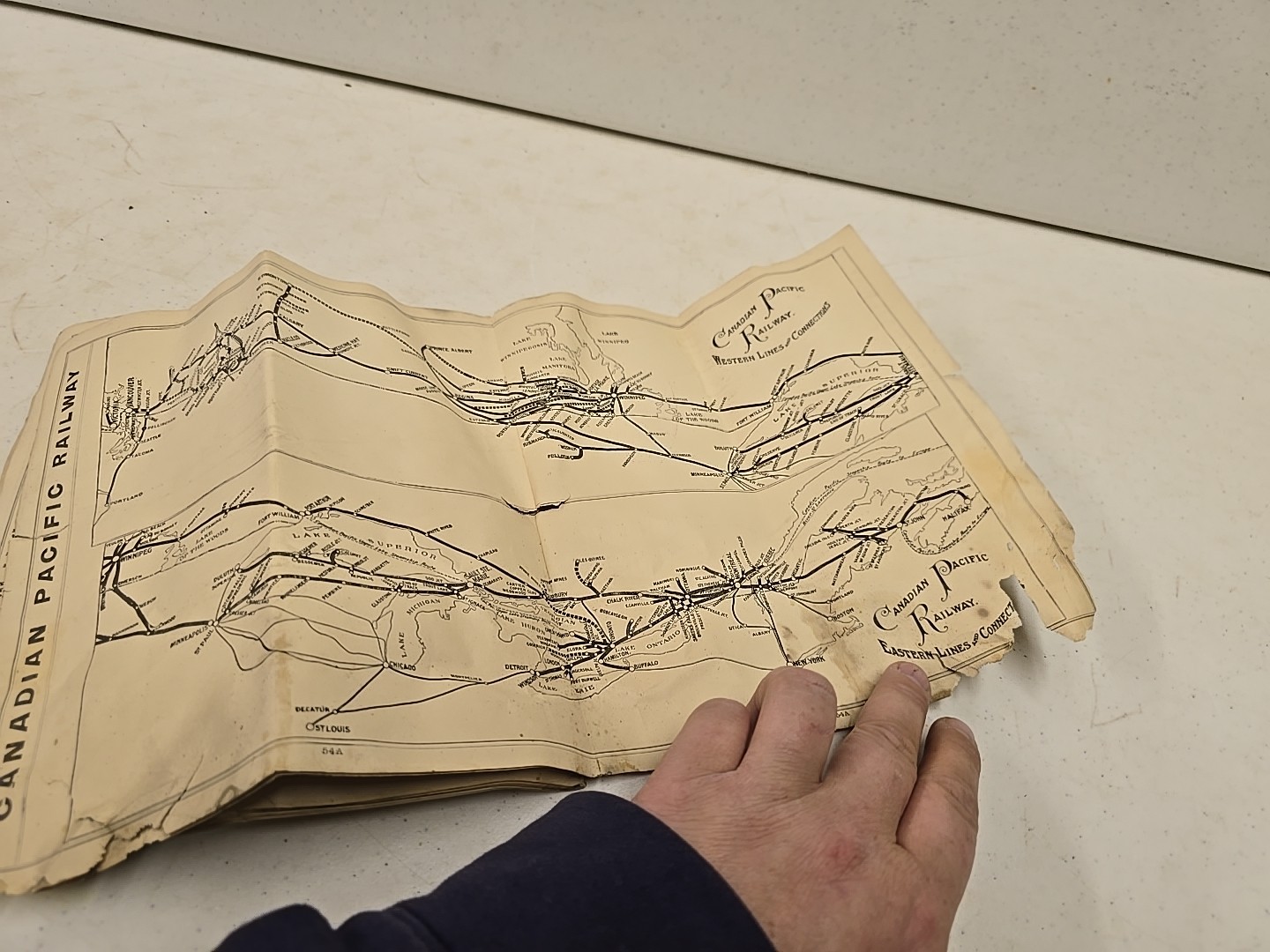 Antique Jan 1906 Canadian Pacific Railway Intercontinental Railroad Time Table