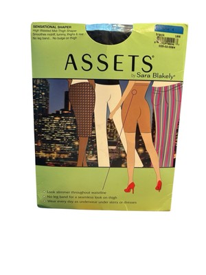 Assets Spanx Sensational Shaper Size 4 Black High Waist Mid Thigh 166 Smoothing