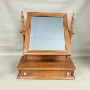 PICK UP ONLY Heirloom Maple Colonial Style Dressing Table Mirror w/ Drawer