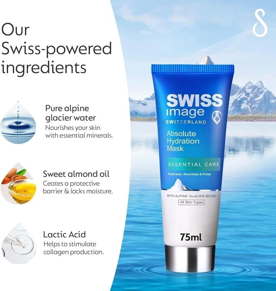 New Swiss Image Face Mask for Absolute Hydration 75 ml Free Shipping Worldwide - Image 3 of 4