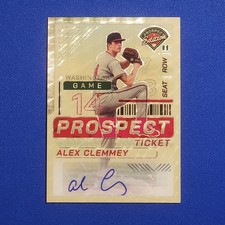 2024 Panini Prospect Edition Baseball Alex Clemmey Gold Vinyl Prizm Auto 1/1