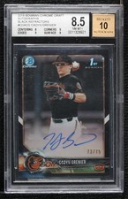 2018 Bowman Draft Black Refractor 73/75 Cadyn Grenier #CDA-CG BGS 8.5 Auto 0c6