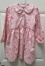 Little Girl’s Tucker & Tate Pink English Doodle Stars Dress Size 5