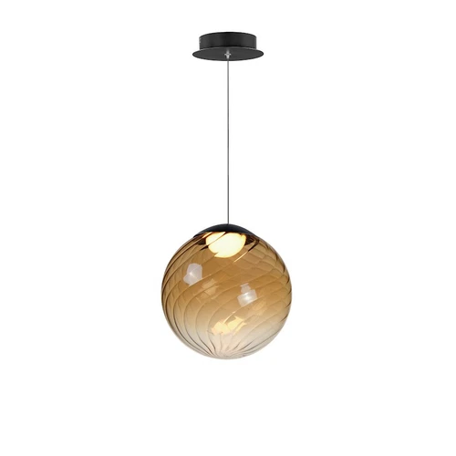 ET2 Lighting Planetary 1 Light LED Pendant, Black/Amber - E24189-05BK - Picture 1 of 1