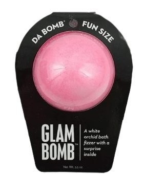 Da Bomb Glam Bomb Pink Bath Fizzer w/ Surprise Inside   White Orchid Scent
