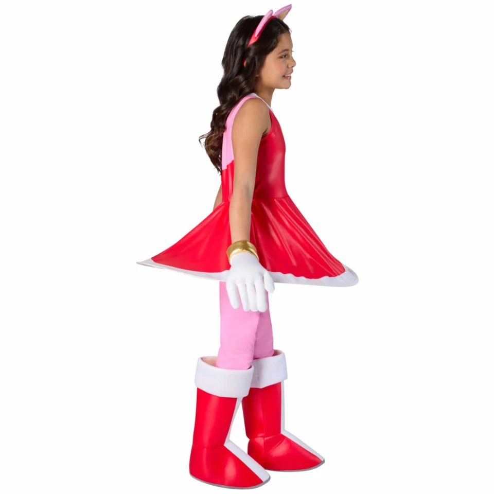 Disfraz de Amy Rose Deluxe Sonic The Hedgehog Videojuego Dibujos Animados Niñas Foto 3 de 3