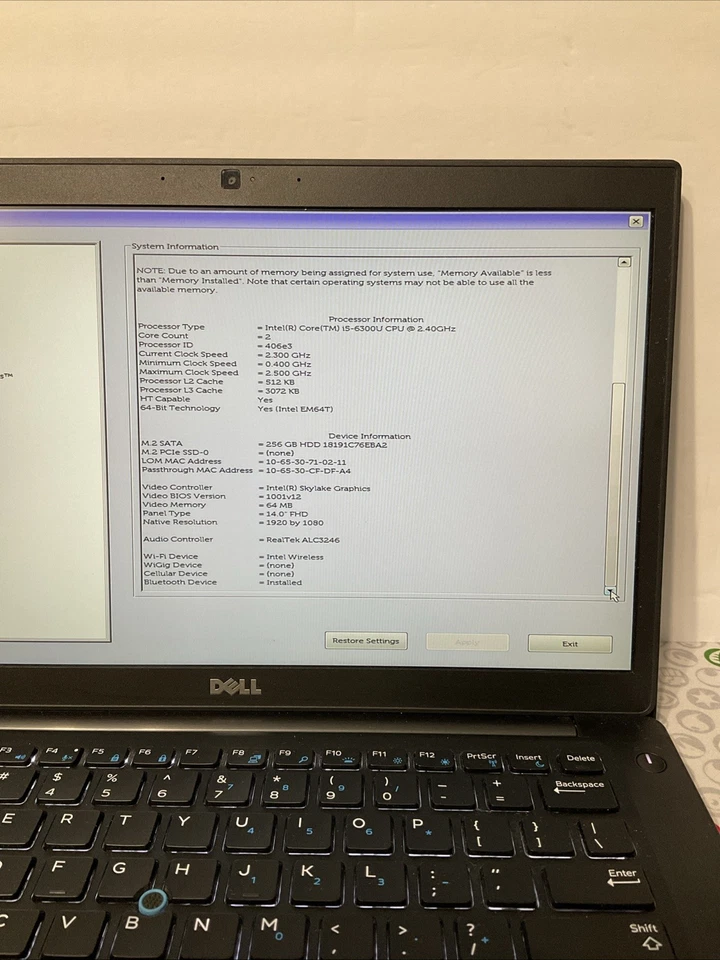 Portátil Dell Latitude 7480 con Intel Core i5-6300U 2,40 GHz + 8 GB | ¡Gana 10! Foto 3 de 4