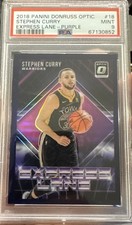 2018 Panini Donruss Optic Express Lane 18 Stephen Curry Purple PSA 10 Gem Mint