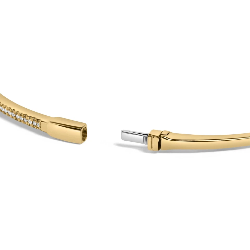 Brazalete Brazalete Media Eternidad Diamante 1/3 Cttw Oro Amarillo 14K Foto 2 de 4