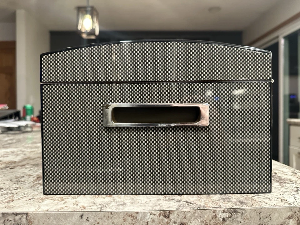 Comoy’s of London RARE Collector Carbon Fiber Series Cigar Humidor - Image 3 of 4