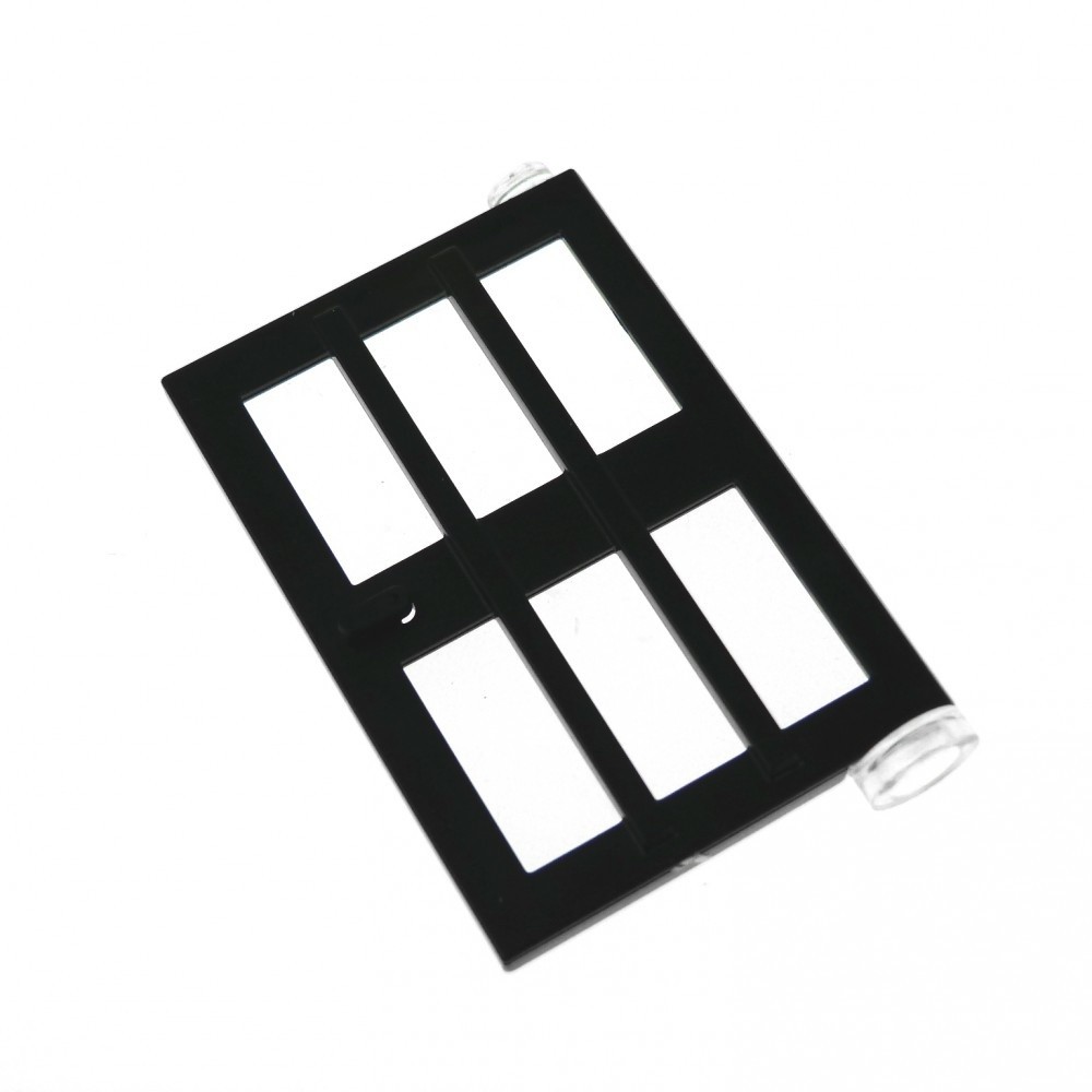 1x Lego Door Panel 1x4x5 Right Black Transparent Disc 4886 4255318 73312