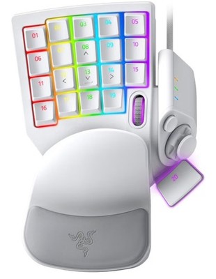 Tartarus Pro Gaming Keypad: Analog-Optical Key Switches - Rapid Trigger White