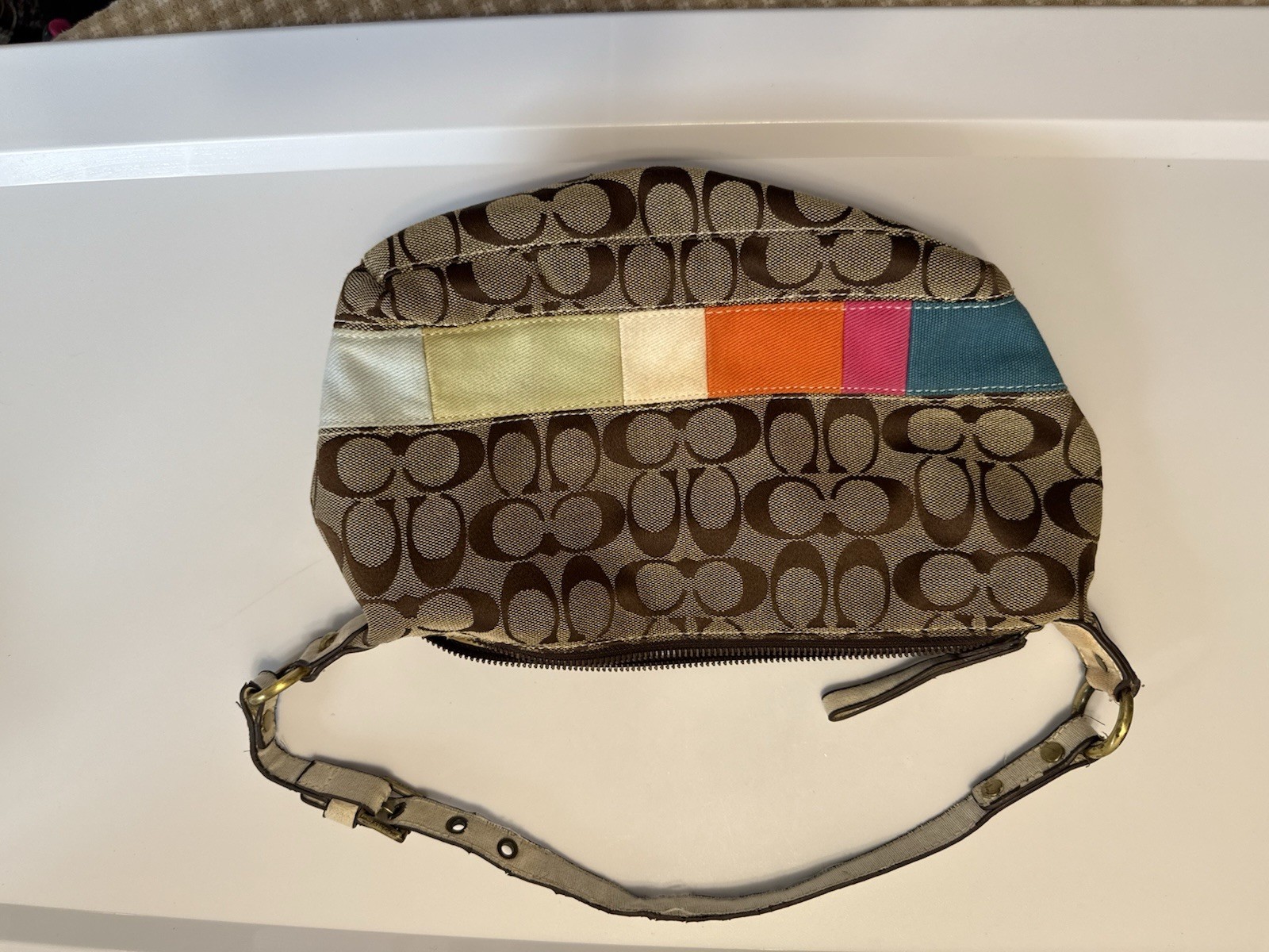 Coach Y2K Patchwork Mini Shoulder Bag Monogram Ca… - image 11