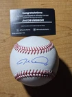 Jacob DeGrom Autographed Baseball Fanatics COA Bold Auto New York Mets, Rangers