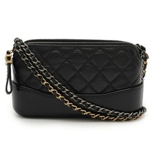 Chanel Gabrielle De Chanel Aged Calfskin Chain Shoulder Bag Women Black One Size