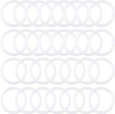 30 Pack White Plastic Dream Catcher Hoops - 2.4 Inch Macrame Craft Supplies
