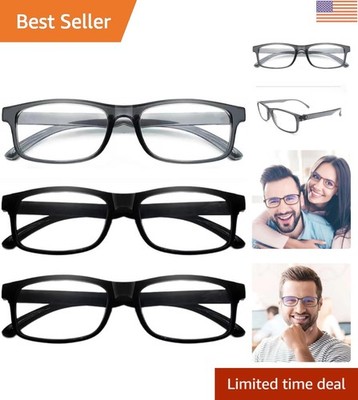 Elegant 3 Pack Reading Glasses - 2.5X Magnification with Blue Light Filter