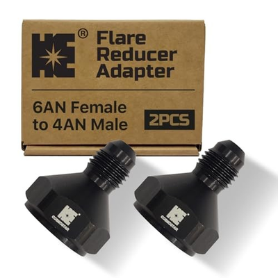 #ad 2PCS 6AN Female to 4AN Male Flare Reducer Adapter High Pressure 1500 PSI Anodi $37.12