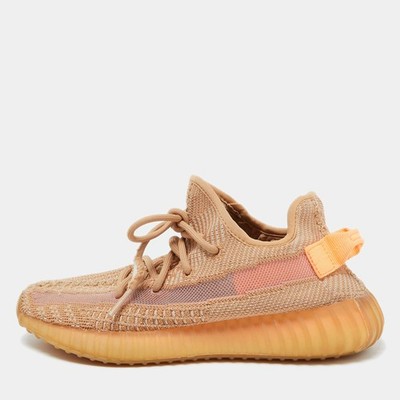 Yeezy x Adidas Orange Knit Fabric Boost 350 V2 Clay Sneakers Size 39 13