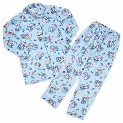 Sanrio Characters Little Twin Stars Flannel Pajamas (L) Light Blue 2025AW JP LTD