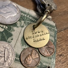 1964 Studebaker Lark Brass Key Fob ‘64