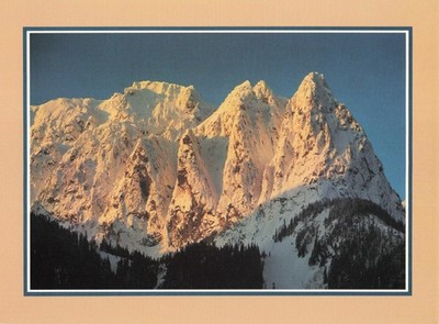 Postcard WA Three Peaks of Mount Index Cascade Mountains by Ed Cooper 8x5