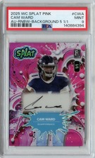 2025 Wild Card Splat Cam Ward PINK RAINBOW Rookie RC Auto #'D 1/1 PSA 9 TITANS