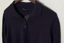 Neiman Marcus Made in Italy Deep Wine Red Wool Polo Sweater Womens XL / Mens M