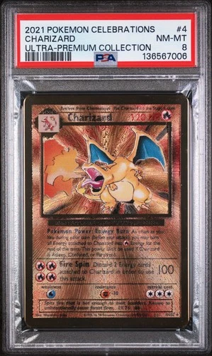 2021 POKEMON CELEBRATIONS ULTRA-PREMIUM COLLECTION #4 CHARIZARD PSA 8