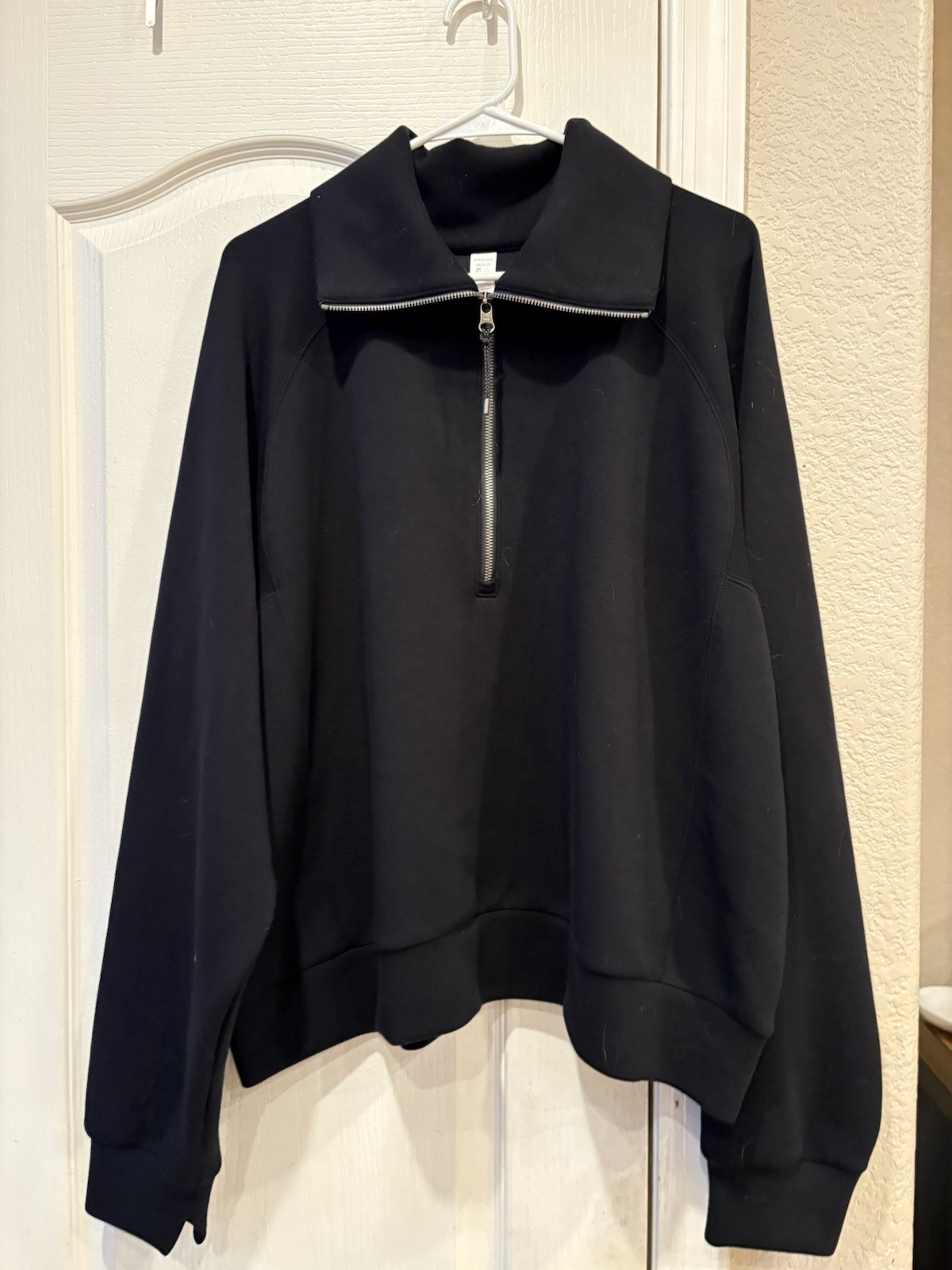 Spanx AirEssentials Black Half-Zip Pullover Size … - image 5