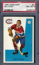 1959 Parkhurst #31 PSA 8 Bill Hicke Canadiens 31 Centered! SET BREAK