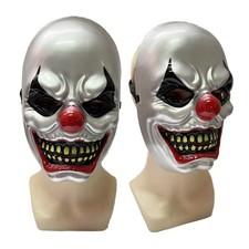 1Pc/2Pcs Halloween Masks Retro Evil Clown Mask Devil Full Face Cover Plastic