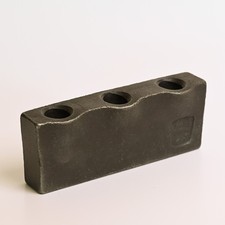 Ross Stauss Pedrazzini Design – Brutalistyczny 3-krotny stalowy świecznik 2,7 kg