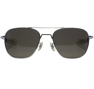 VINTAGE RANDOLPH ENGINEERING USA 58[]20 SHINY CHROME 5 1/2 AVIATOR SUNGLASSES