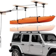 Kayak Hoist for Garage Ceiling, 180 lb Kayak Pulley System for Garage, Heavy Dut