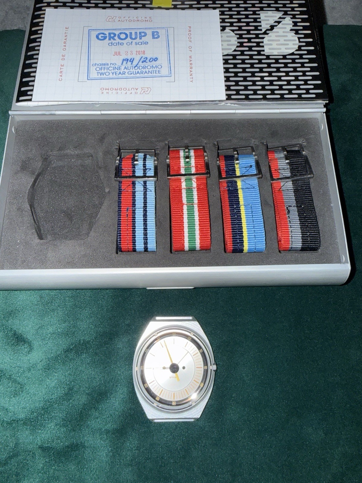 AUTODROMO GROUP B EVOLUZIONE Limited Edition Automatic Watch Yellow Dial