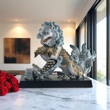 Lladro Guardian Lioness Sculpture. Blue Limited Edition 01001990