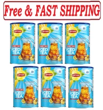 (6- PACK) NEW Lipton Caffeinated Unsweetened Instant Iced Tea 28 Quarts