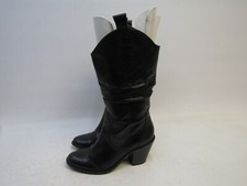 BCBG Girls Womens Sz 6 B Black Leather Slouch...
