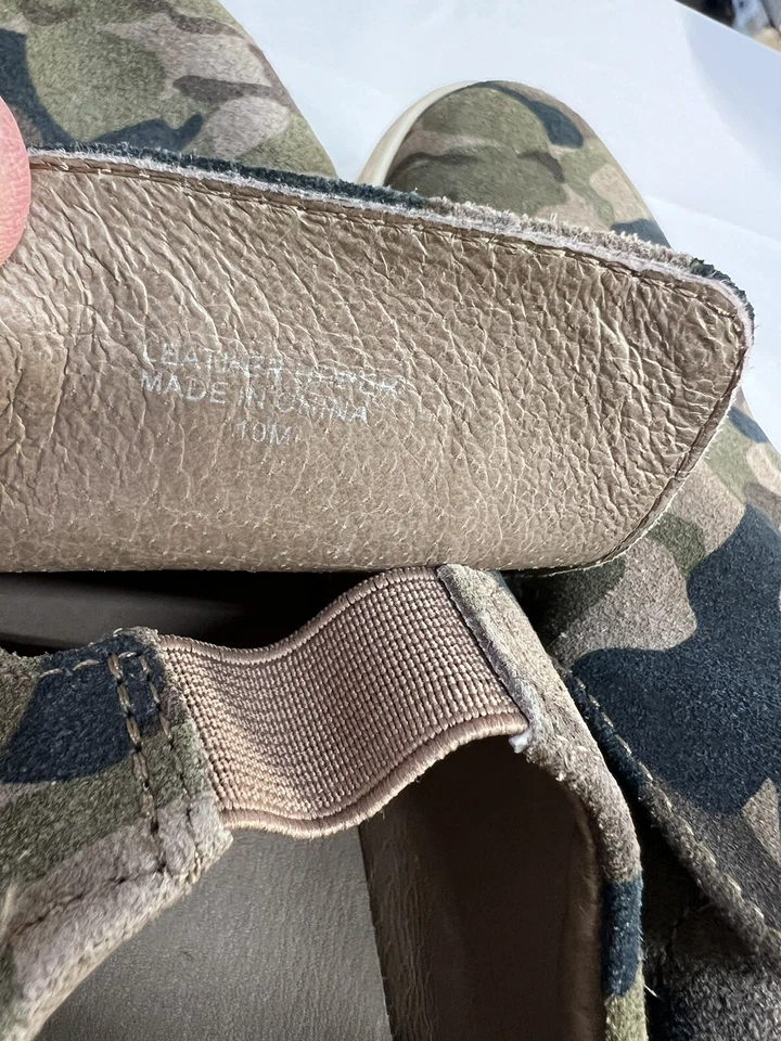 J/Slides NYC Womens Size 10M Suede Leather Gray Camo Platform Harry Sneaker - Image 4 of 4