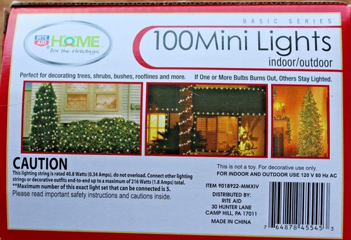 100 Count Clear Lights on Green Wire Great for Christmas, Deck Parties, Weddings - Picture 2 of 4
