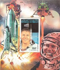 7. Djibouti 1981 20th Anniversary First American in Space Alan Shepard Freedom 7